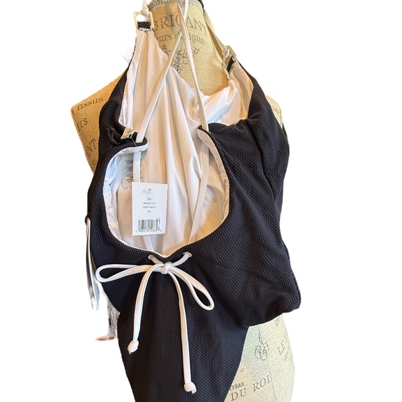 ONIA Women's Anya Back Tie One-Piece Swimsuit Deep Navy XS NWT - Picture 10 of 12